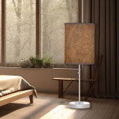 Old World Faux Leather Table Lamp