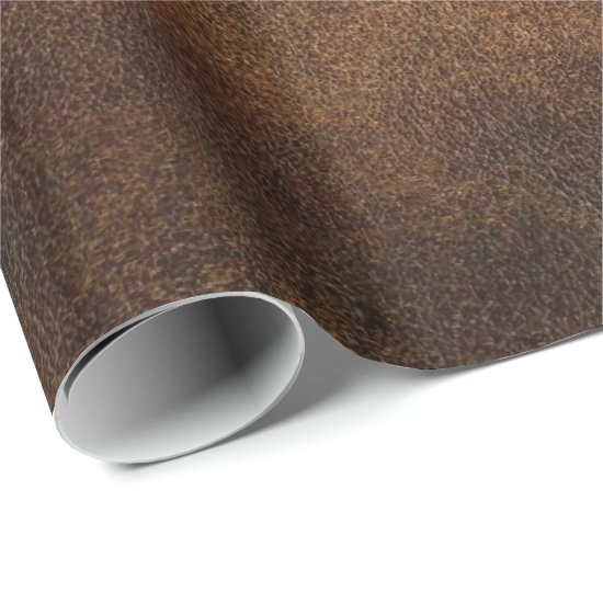 Old World Faux Leather Wrapping Paper