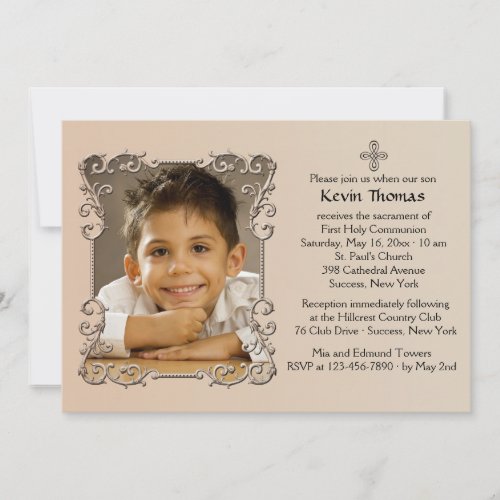 Old World Frame Photo Invitation