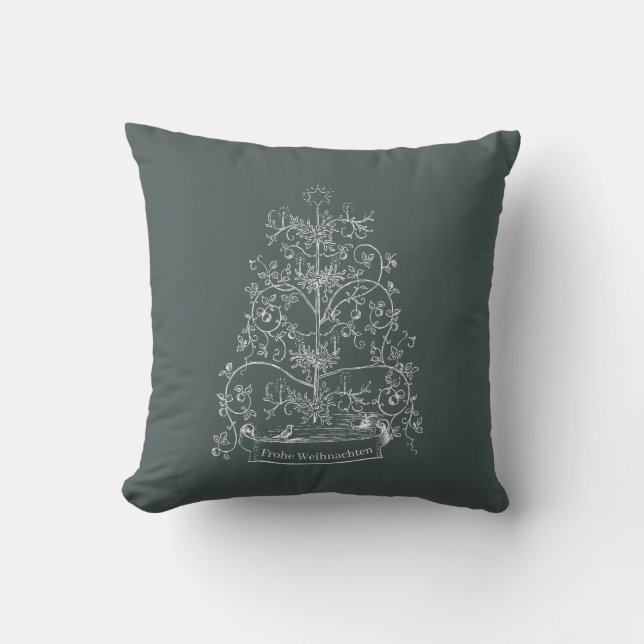 Old World German Christmas Throw Pillow (Front)