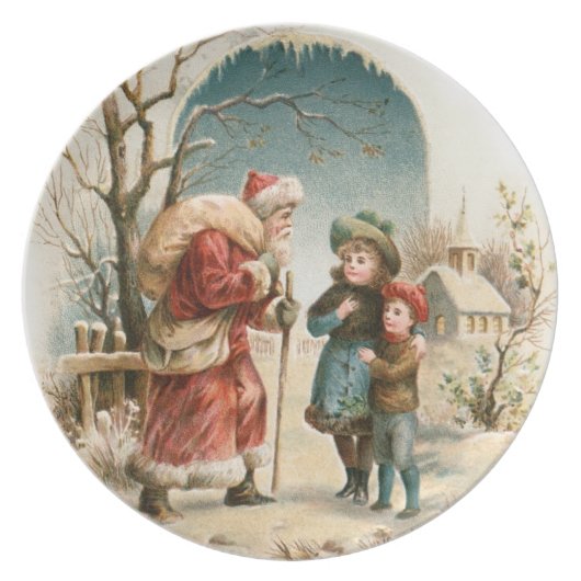 Old World German Santa Claus Plate (Front)