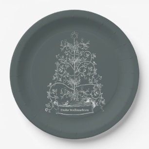 Old World German Tannenbaum Paper Plates