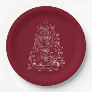 Old World German Tannenbaum Paper Plates