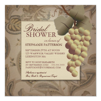 wine bridal shower invitations