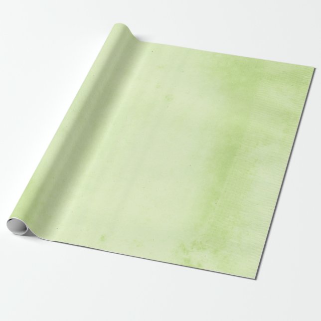 Old World Green Parchment Look Personalized Wrapping Paper (Unrolled)