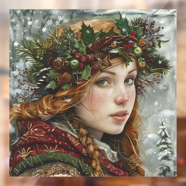 Old World Lady Window Cling (Sheet 2)