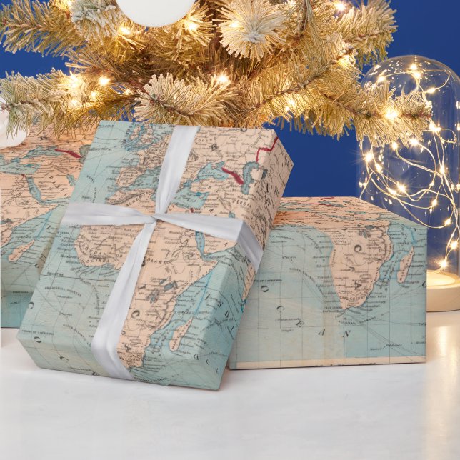 Old World Map (1876)  Wrapping Paper (Holidays)