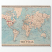 Old World Map (1876)  Wrapping Paper (Flat)