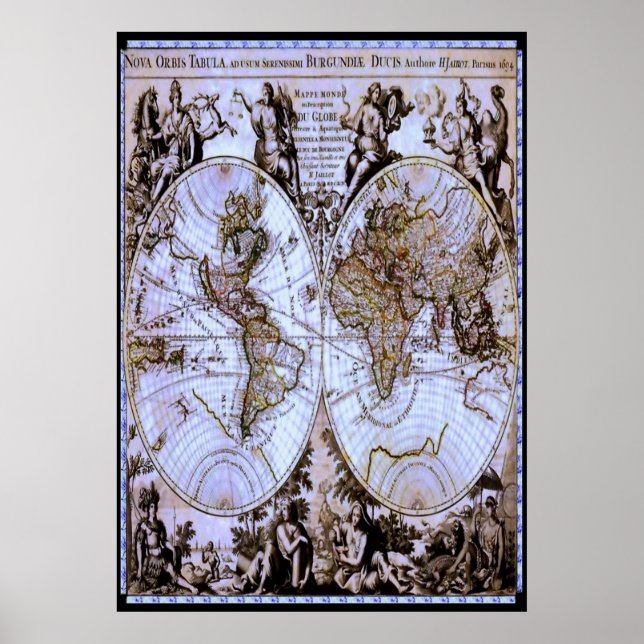 Old World map 1 Poster (Front)