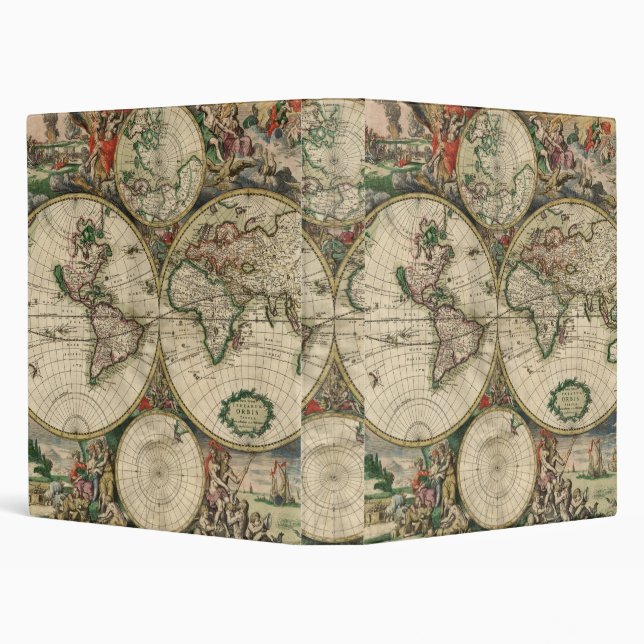 Old world map 3 ring binder (Background)