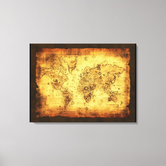 Old World Map Art Print (Front)