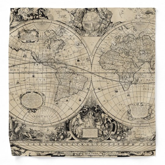 Old World Map Bandana | Zazzle.com