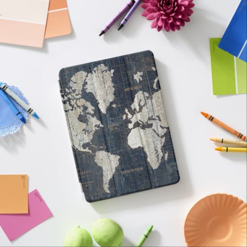 Old World Map Blue iPad Air Cover