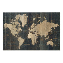 World Map Wood Wall Art Zazzle