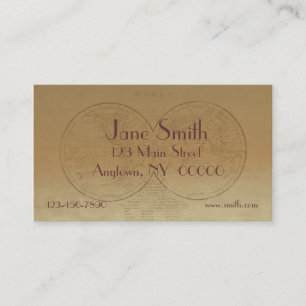 Old World Map Business Card