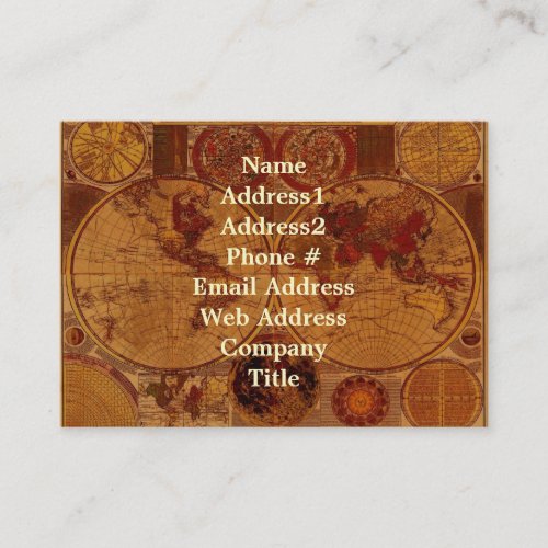 Old World Map Business Card