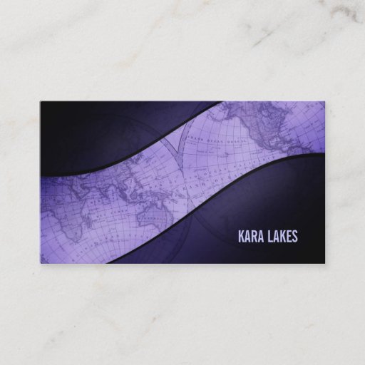 Customizable Old World Map Business Cards