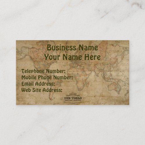OLD WORLD MAP Business  Profile Cards