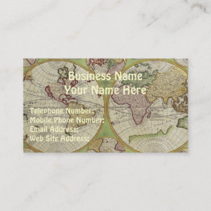 OLD WORLD MAP Business & Profile Cards