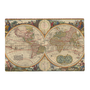 Old World Map By Nicolaas Visscher Placemat