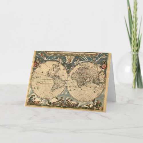 Old World Map _ Card