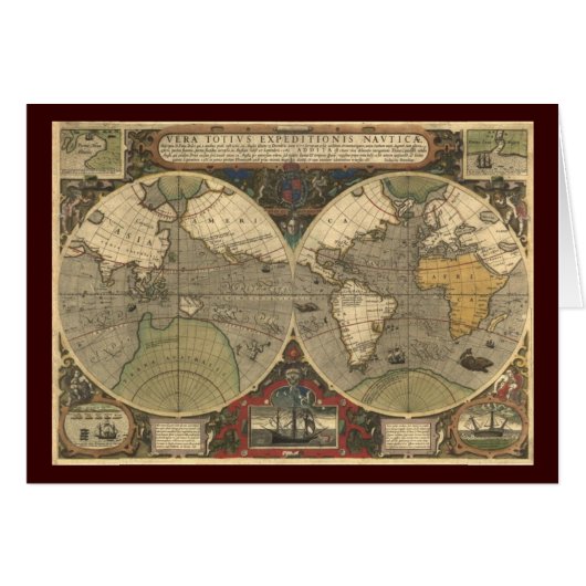 Old World Map Cards (Front Horizontal)