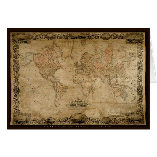 Old World Map Designer Gift (Front Horizontal)