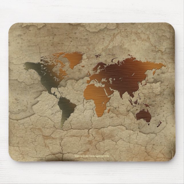 Old World Map Designer Gift Mouse Pad (Front)