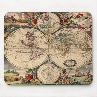 Old World Map Designer Gift Mouse Pad