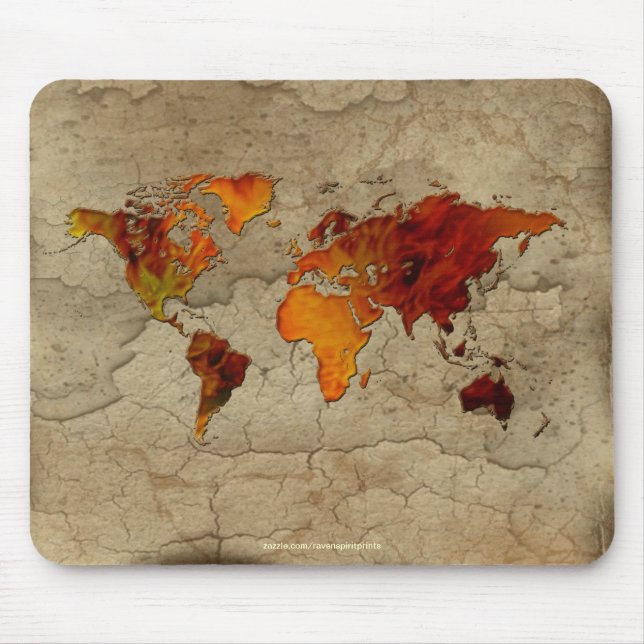 Old World Map Designer Gift Mouse Pad (Front)