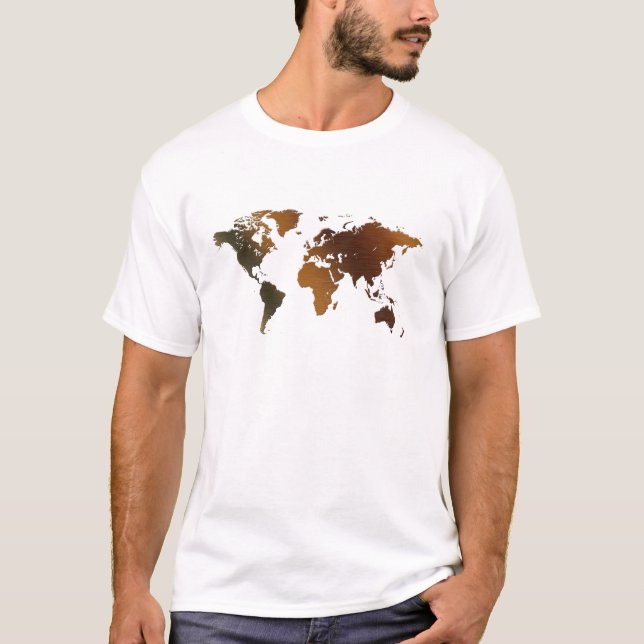 Old World Map Designer Gift T-Shirt (Front)