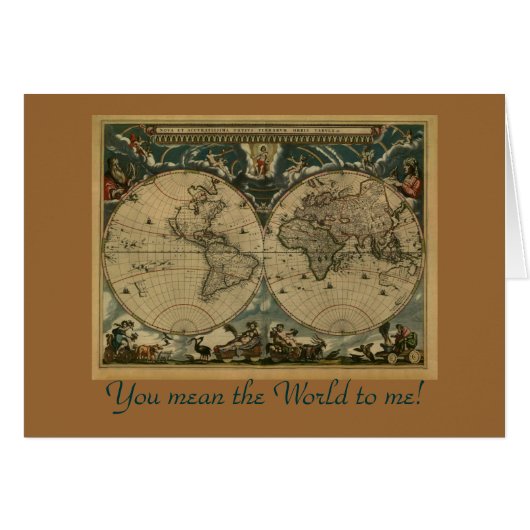 Old World Map Gifts Cards (Front Horizontal)
