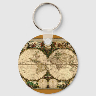 Old World Map  Gifts Keychain