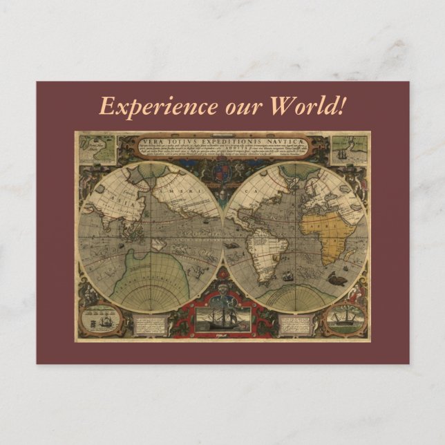 Old World Map Gifts Postcard (Front)