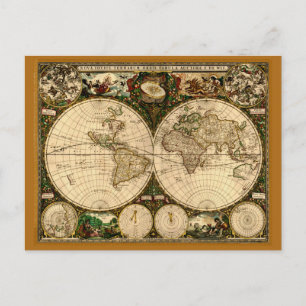 Old World Map Gifts Postcard
