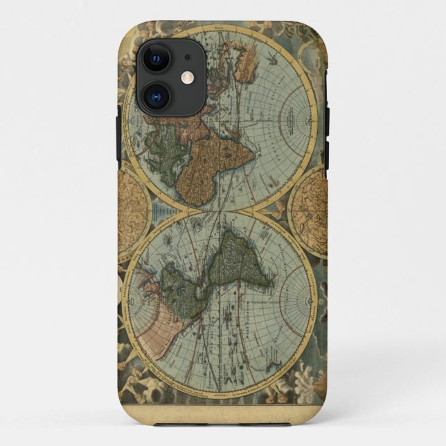 Old World Map iPhone Case (Back)