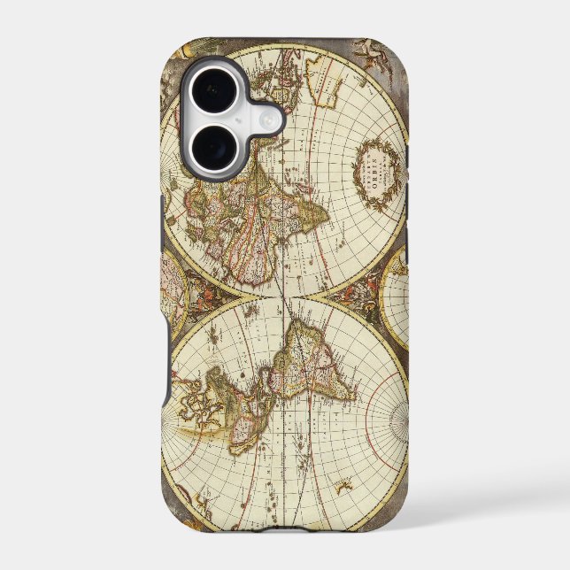 Old World Map Iphone Case (Back)