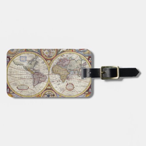 Old World Map Luggage Tag