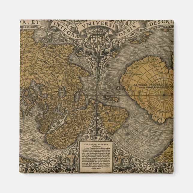 Old World Map Magnet (Front)