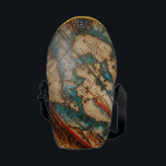 Old World Map Messenger Bag<br><div class="desc">Stash your stuff in this handsome old world map messenger bag. Light weight in durable canvas with Velcro fastener and shoulder strap.</div>