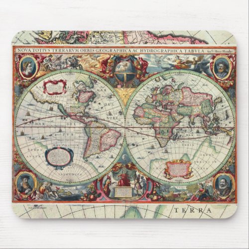 Old World Map Mousepad