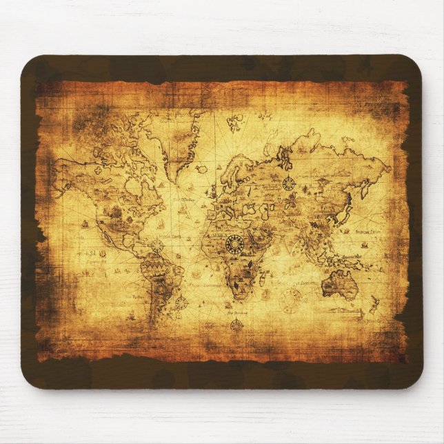 Old World Map Mousepad (Front)