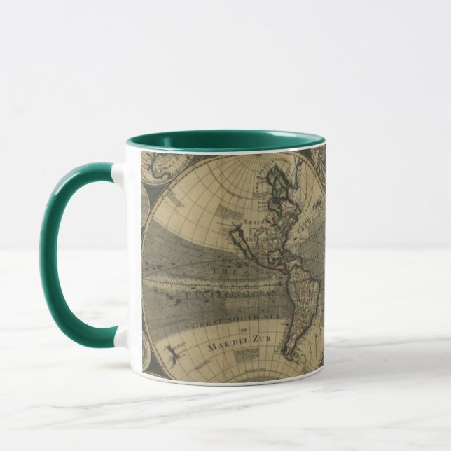 Old World Map Mugs (Left)