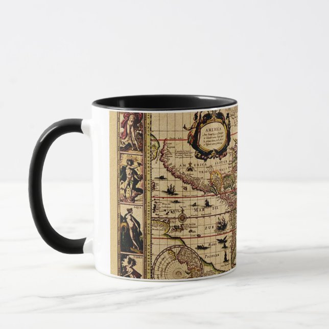 Old World Map Mugs (Left)