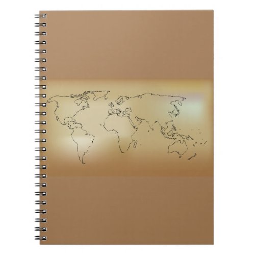 Old World Map Notebook