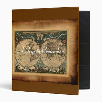 Old World Map Photo Album 3 Ring Binder