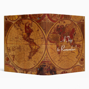 Old World Map Photo Album Binder