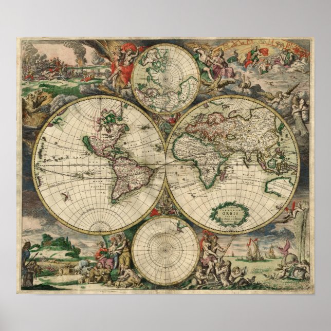 Old world map poster (Front)