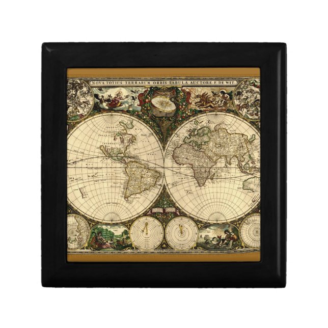 Old World Map Tile Gift Box (Front)