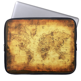 Old World Map Vintage Laptop Sleeve